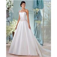 David Tutera 116223 Selena Mikado Straight Strapless Wedding Dress - Wedding David Tutera Long Strap