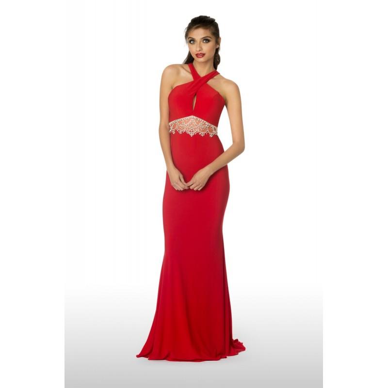 My Stuff, 2Cute Prom 61121 Red,Black,Lt Green Dress - The Unique Prom Store