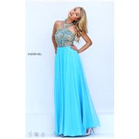 Black Sherri Hill 50420 - Chiffon Open Back Dress - Customize Your Prom Dress