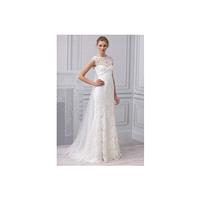 Monique Lhuillier SS13 Dress 4 - High-Neck Monique Lhuillier Full Length White Sheath Spring 2013 -