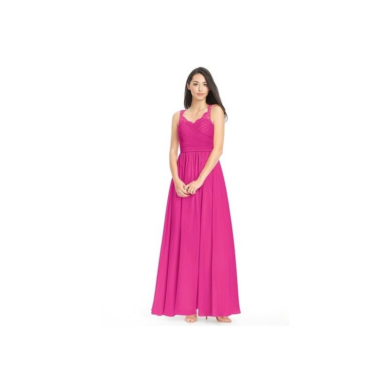 My Stuff, Fuchsia Azazie Danny - Keyhole Sweetheart Floor Length Chiffon And Lace Dress - Cheap Gorg