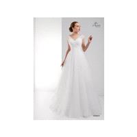 Vestido de novia de Miquel Suay Modelo Bangalore - 2015 Princesa Pico Vestido - Tienda nupcial con e