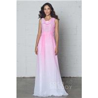 Charming Sheath-Column Cowl Natural Floor Length Ombre Chiffon Sleeveless Zipper - Top Designer Wedd