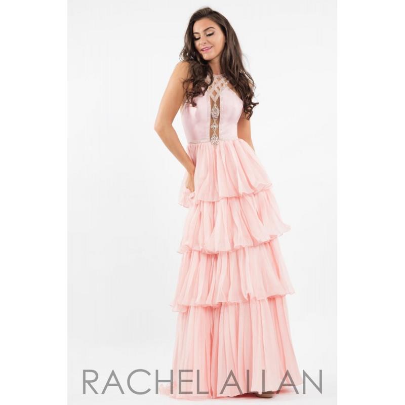 My Stuff, Rachel Allan Prom 7584 Black,Blush,Mint,White Dress - The Unique Prom Store