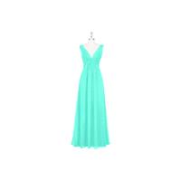 Spa Azazie Hillary - Chiffon Floor Length V Back V Neck Dress - Charming Bridesmaids Store