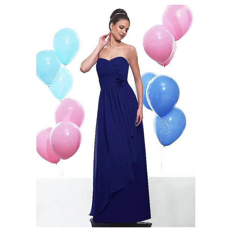 My Stuff, Elegant Chiffon Sweetheart A-line Long Bridesmaid Dress - overpinks.com