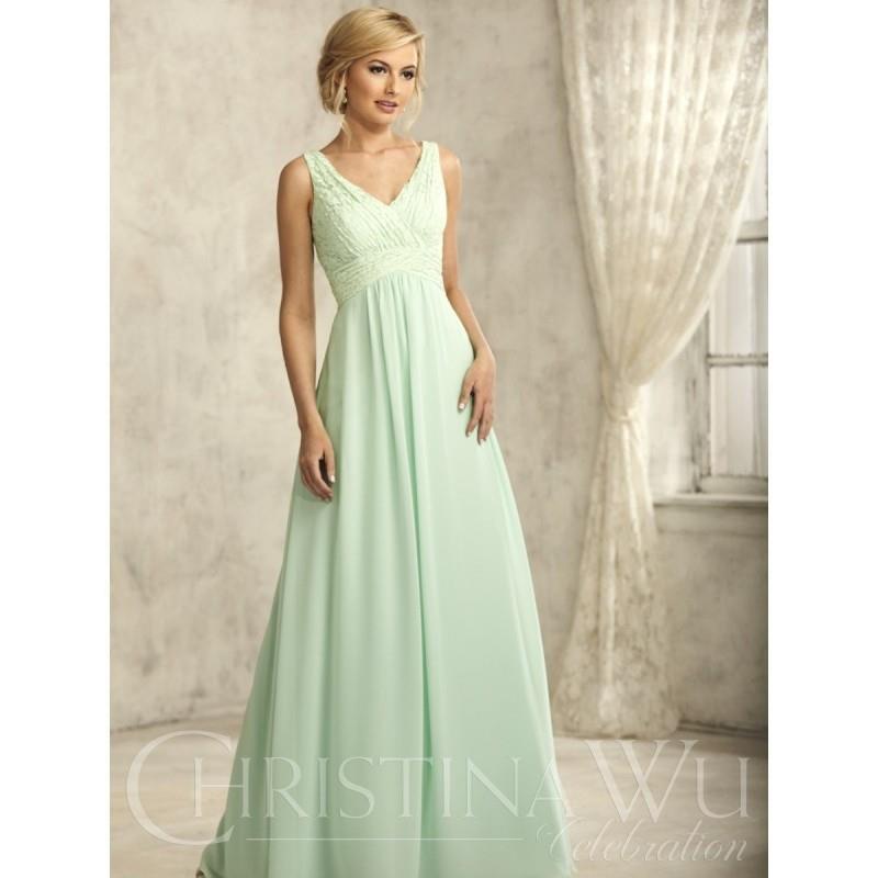 My Stuff, Christina Wu Celebration 22734 Tank Lace + Chiffon Floor Length Bridesmaid Dress - Crazy S