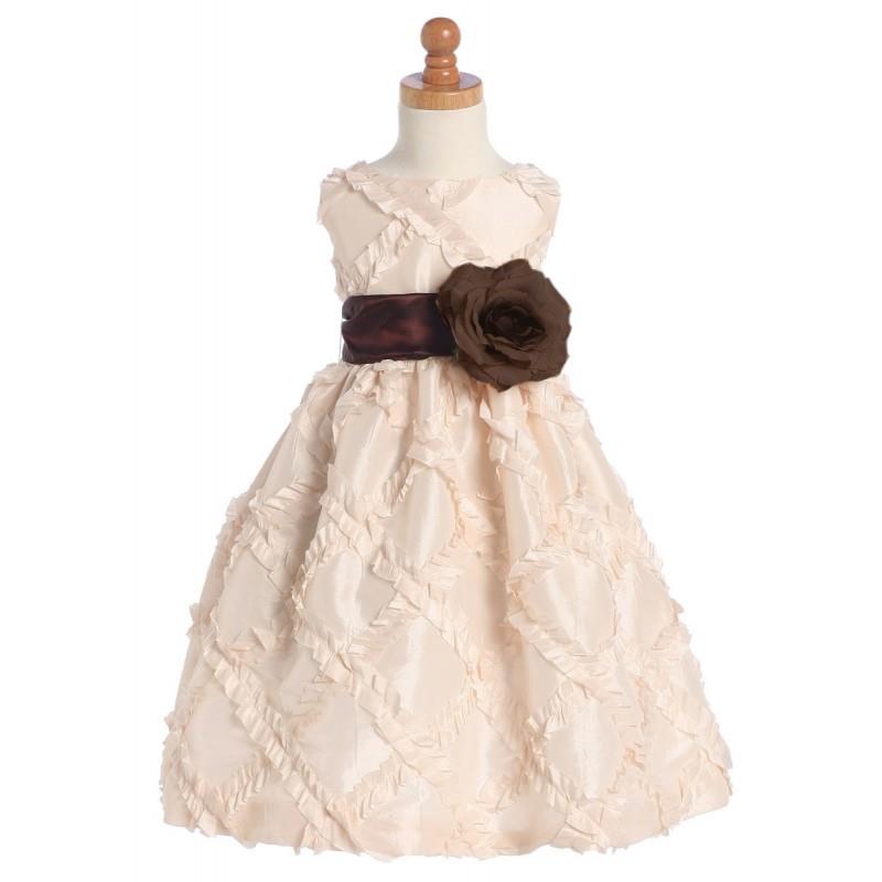 My Stuff, Blossom Blush Pink Sleeveless Taffeta Ribbon Dress w/ Detachable Sash & Flower Style: BL20