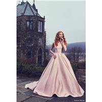 Sareh Nouri Spring/Summer 2018 Brooklyn Satin Square Bow Ball Gown Pink Sleeveless Royal Train Color