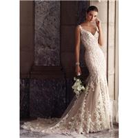 David Tutera for Mon Cheri Spring/Summer 2017 117268 Blush Chapel Train Elegant Sleeveless Mermaid L