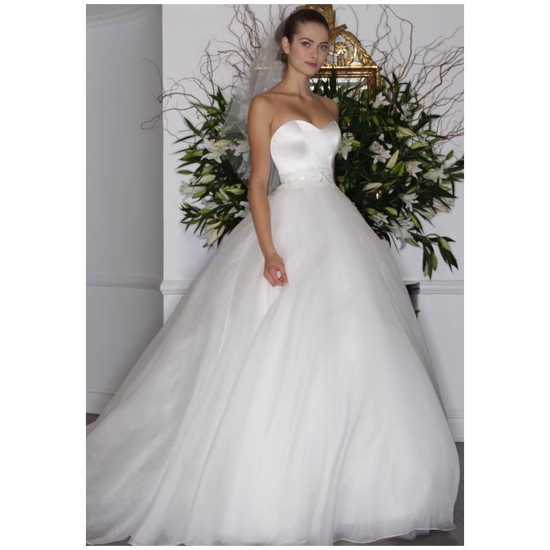 My Stuff, Legends Romona Keveza L6136 - Ball Gown Strapless Natural Floor Chapel Organza - Formal Br