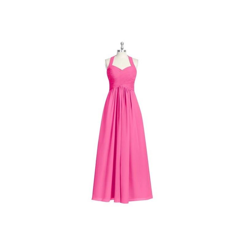 My Stuff, Azalea Azazie Savannah - Chiffon Floor Length Halter Bow/Tie Back Dress - Simple Bridesmai