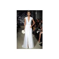 Carolina Herrera SP2015 Dress 3 - Full Length White Sheath Carolina Herrera V-Neck Spring 2015 - Rol