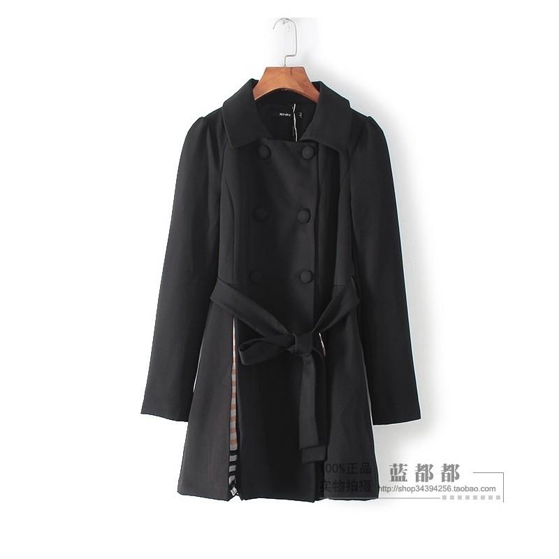 My Stuff, Slimming White One Color Black Coat - Lafannie Fashion Shop