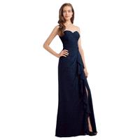 Bill Levkoff 1134 Strapless Chiffon Floor Length Slit Bridesmaid Dress - Crazy Sale Bridal Dresses|S