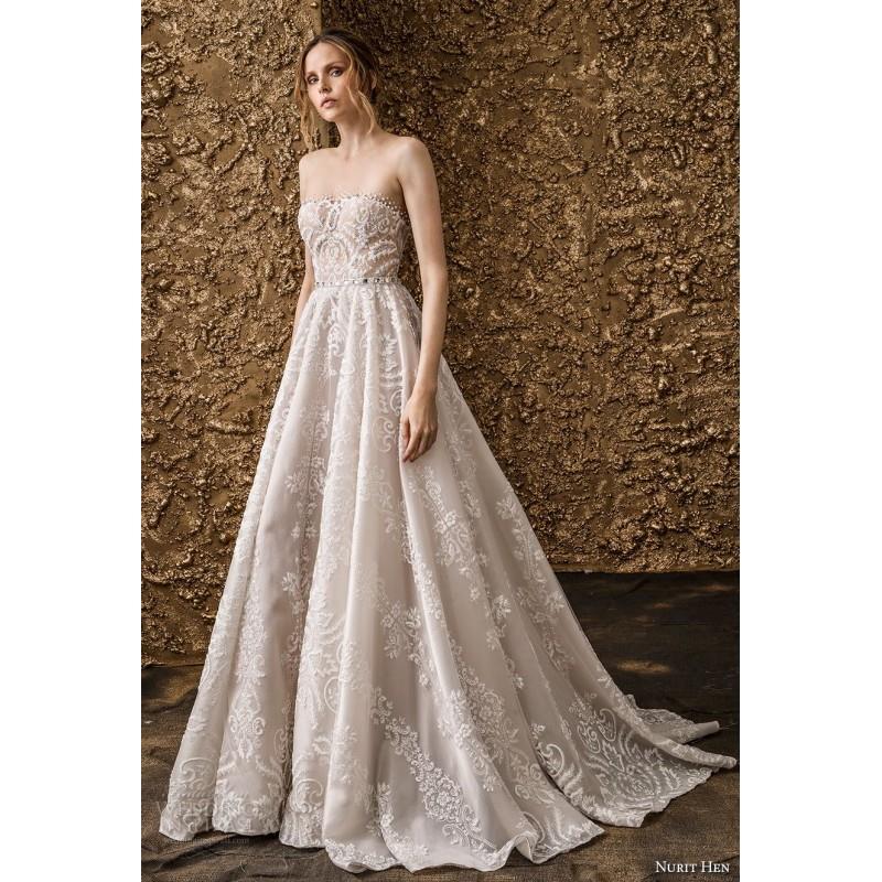 My Stuff, Nurit Hen 2018 Tulle Beading Zipper Up Spring Vogue Outdoor Sweep Train Sleeveless Aline I