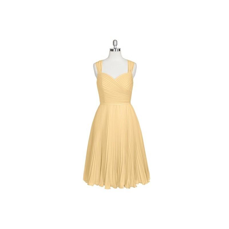 My Stuff, Gold Azazie Alana - Sweetheart Knee Length Chiffon Back Zip - Simple Bridesmaid Dresses &