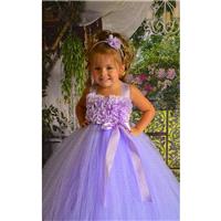 Lavender Hydrangea flower girl tutu dress - Hand-made Beautiful Dresses|Unique Design Clothing