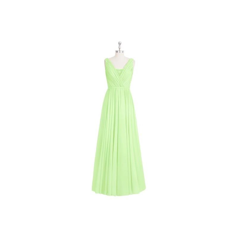 My Stuff, Sage Azazie Ellen - Chiffon And Lace V Neck V Back Floor Length Dress - Charming Bridesmai