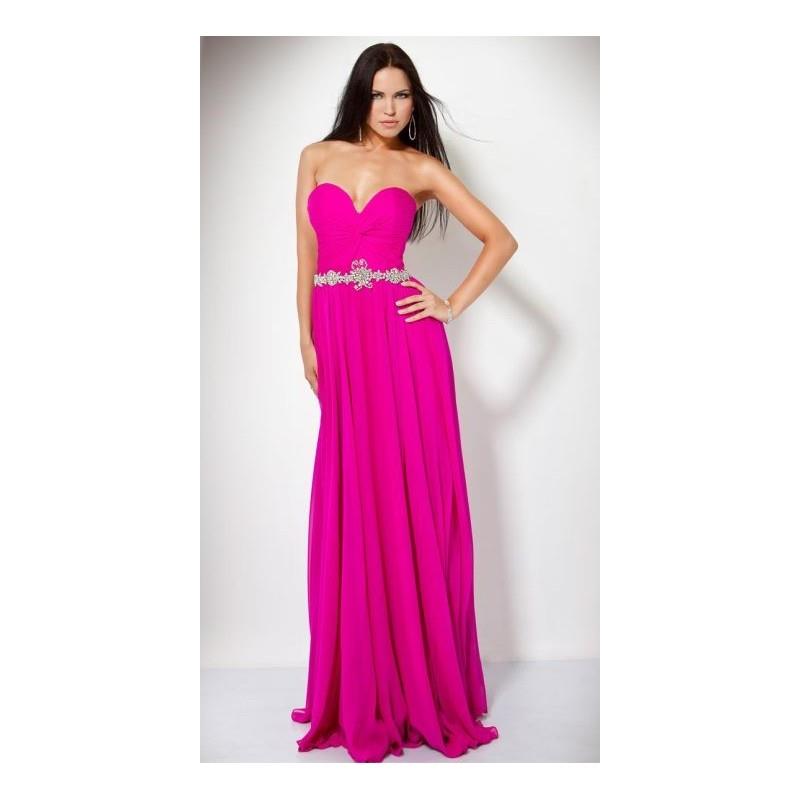 My Stuff, Jovani Strapless Chiffon Prom Dress 159764 with Rhinestone Waist - Brand Prom Dresses|Bead