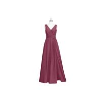 Mulberry Azazie Karina - V Neck Chiffon Floor Length Back Zip - Charming Bridesmaids Store