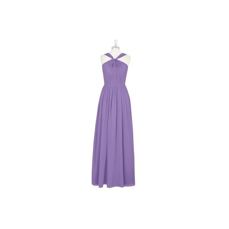 My Stuff, Tahiti Azazie Jacey - Floor Length V Neck Chiffon Back Zip Dress - Simple Bridesmaid Dress