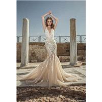 Dany Mizrachi 2018 DM83/17- F/W Sweep Train Sweet Sweetheart Wedding Gown Chapel Train Champagne Swe