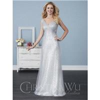 Christina Wu Celebration 22754 Sequin + Tulle Tank Floor Length Bridesmaids Dress - Crazy Sale Brida