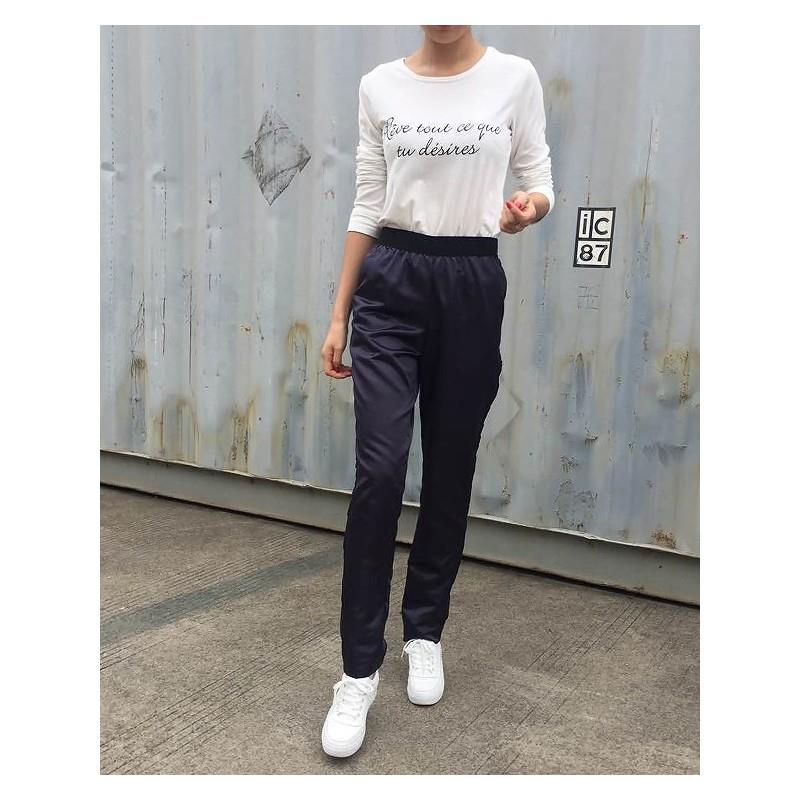 My Stuff, Slimming Banded Waist Black Harem Pant Casual Trouser Long Trouser - Lafannie Fashion Shop