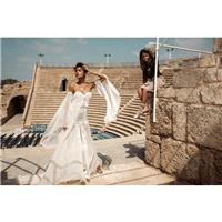 Gala by Galia Lahav 2017 GALA-806 Sweetheart Ivory Long Sleeves Trumpet Vogue Chapel Train Split Fro