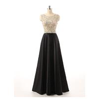 2017 new bridemaid dress black long A-line bridemaid handmade beads bridemaid dress prom dress eveni