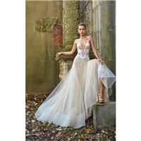 Galia Lahav Fall/Winter 2017 Lauren Sleeveless Sweep Train Trumpet Sexy Illusion Champagne Tulle Han