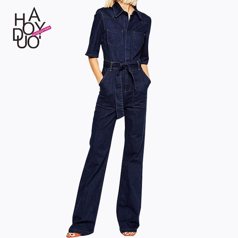 My Stuff, Vogue Cowboy Tie Wide Leg Pant Casual Trouser - Bonny YZOZO Boutique Store