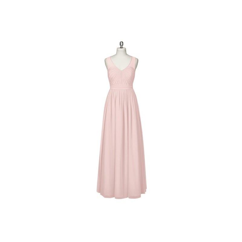 My Stuff, Dusty_rose Azazie Raquel - Chiffon V Neck Illusion Floor Length Dress - Charming Bridesmai