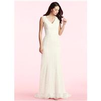 Classic_champagne Azazie Journey BG - Court Train Lace V Neck Back Zip - Charming Bridesmaids Store