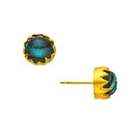 Heather Hawkins - Maleficent Dome Gemstone Stud Earrings - Designer Party Dress & Formal Gown