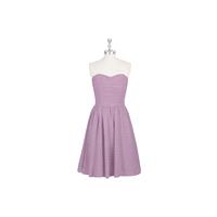 Wisteria Azazie Kaiya - Back Zip Chiffon Sweetheart Knee Length Dress - Simple Bridesmaid Dresses &