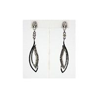 Helens Heart Earrings JE-BX20368-S-Black Helen's Heart Earrings - Rich Your Wedding Day