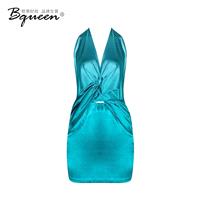 2017 spring New Fashion Sexy Backless Halter V-neck holiday Night club dress dress women - Bonny YZO