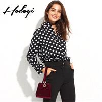 Fall 2017 new professional women's career dresses shirts casual wave temperament long sleeves shirt