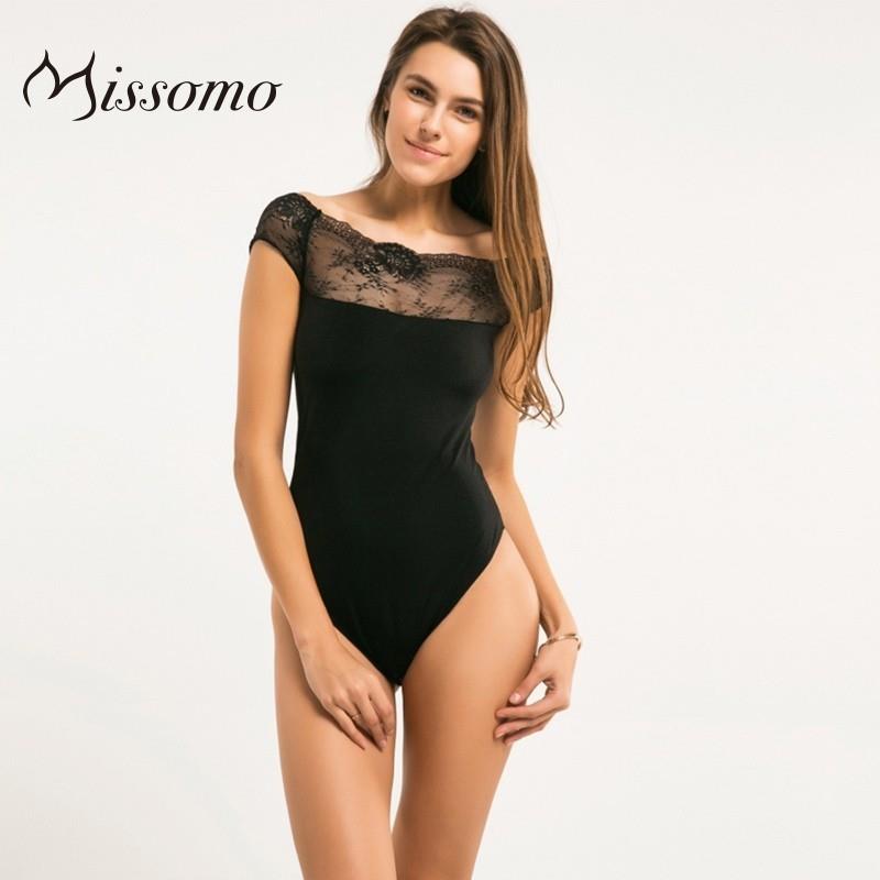 My Stuff, Vogue Sexy Split Front Slimming Bateau Lift Up One Color Lace Jumpsuit - Bonny YZOZO Bouti