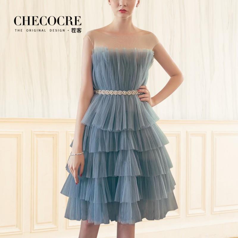 My Stuff, Split Front Pleated Curvy Tulle It Girl Spring Formal Wear Dress - Bonny YZOZO Boutique St