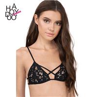 Vogue Sexy Hollow Out Wire-free Lace Lace Up Bra Underwear - Bonny YZOZO Boutique Store