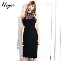 Vogue Sexy Split Front Slimming Spring Lace Black Formal Wear Dress - Bonny YZOZO Boutique Store