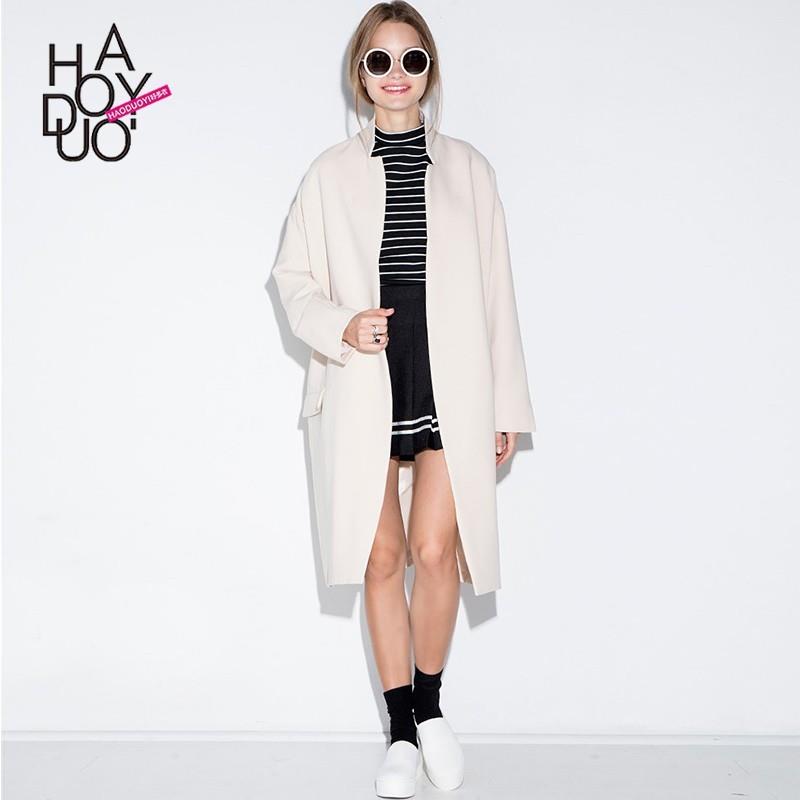 My Stuff, Vogue Attractive Polo Collar Coccoon Shaped Coat - Bonny YZOZO Boutique Store