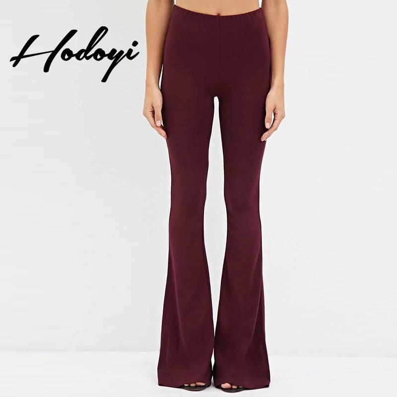 My Stuff, Plain-colored flared trousers female nine-high waist pants plus size casual pants, wide-le