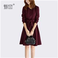 Bow Long Sleeves Fine Lady Dress Basics - Bonny YZOZO Boutique Store