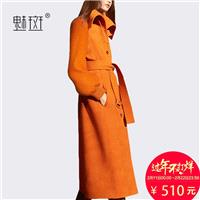 Split Front Jersey Wool One Color Over Knee Overcoat Coat - Bonny YZOZO Boutique Store