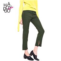 Vogue Simple Split Slimming One Color Fall Casual Trouser - Bonny YZOZO Boutique Store