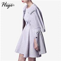 Vintage Attractive Embroidery Rhinestone Embellished Slimming Wool It Girl Spring Overcoat Coat - Bo